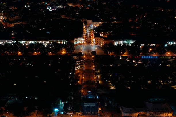 istock Potemkin stairs at night Odessa 1163022406