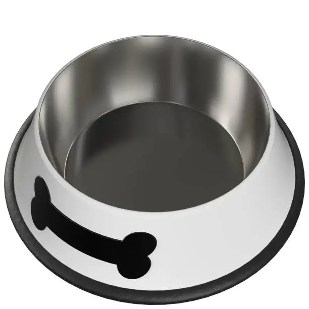 3D rendering illustration of a dog bowl