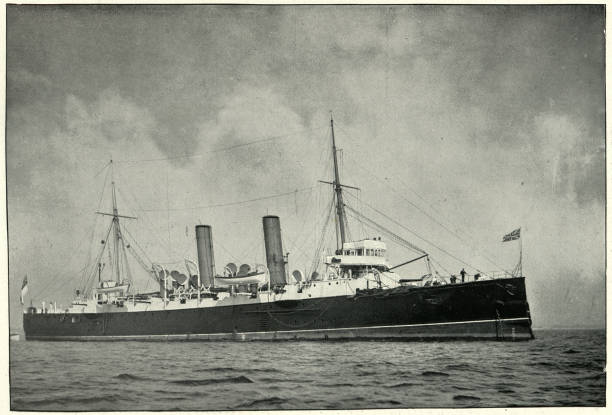 istock Royal Navy warship, HMS Hermione (1893), cruiser 1163024780