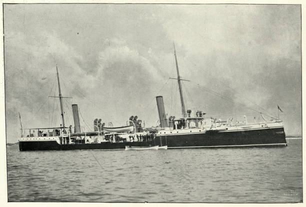 istock Royal Navy warship, HMS Halcyon (1894), torpedo gunboat 1163024794