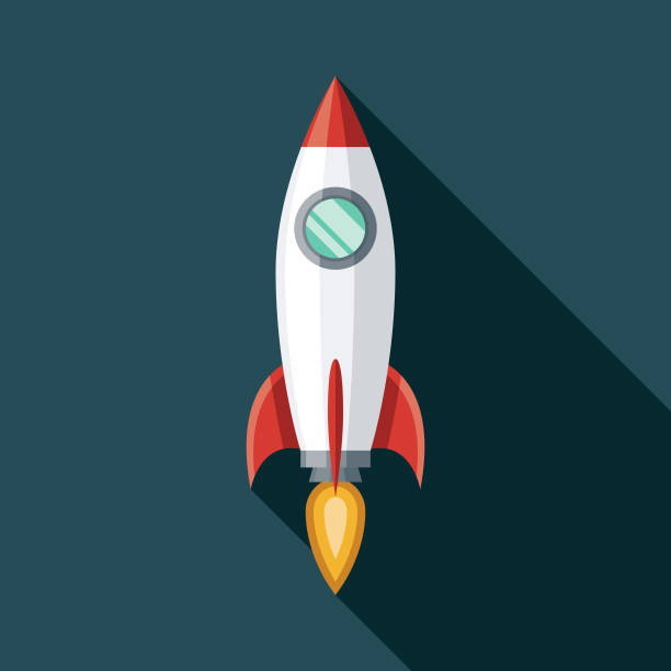 ikona rakiety kosmicznej - space transportation system stock illustrations