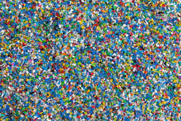 istock Crushed plastic granules for recycling.  Plastic crusher. Recycl 1163029024