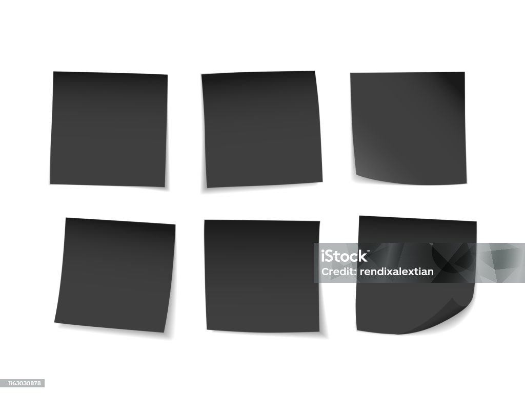 Black Sticky Notes Set Suitable For Notes Advertising And Other