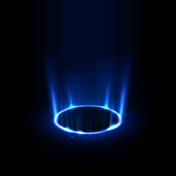 ilustrações de stock, clip art, desenhos animados e ícones de rotating blue spiral with sparkles. suitable for product advertising, product design, and other - blue streak lights