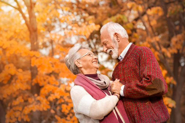 istock Happy older couple enjoys their love 1163034955