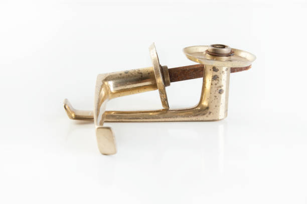 istock Vintage brass door handles 1163035250