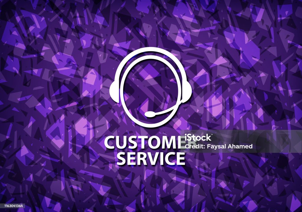 Customer First Purple Customer Service Purple Background Stock Illustration - Download Image ...