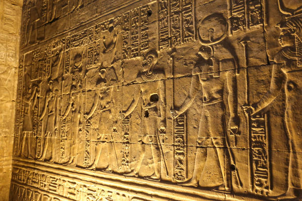 istock Scene from Edfu Temple in Edfu, Egypt 1163048530