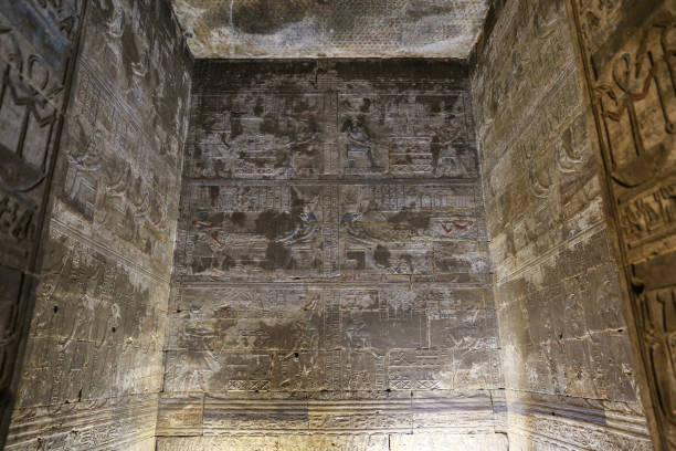 istock Scene from Edfu Temple in Edfu, Egypt 1163048532