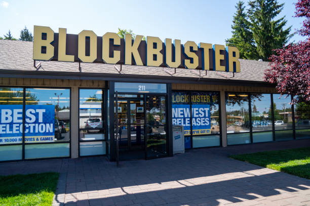 Exterior of the last remaining Blockbuster Video  rental store in the United States of America stock photo