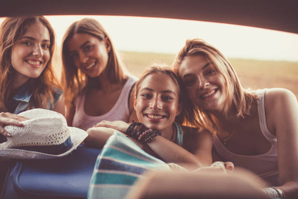 istock Happy young women having a positive moment together 1163060724