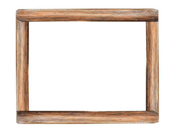 istock Wooden picture frame isolated on white background. with clipping path. 1163066187