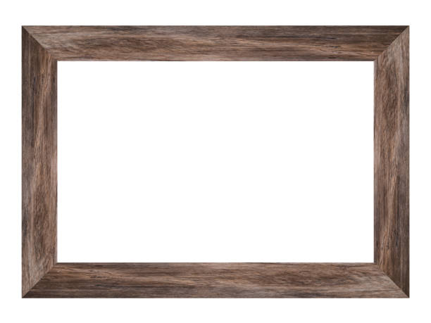 istock Wooden picture frame isolated on white background. with clipping path. 1163066243
