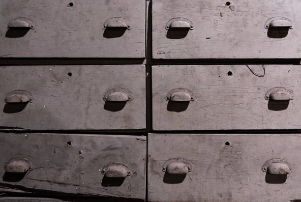 istock Old wooden drawers 1163075539