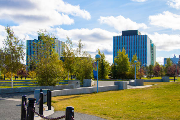 istock Beautiful City View in Yellowknife, Canada 1163081144