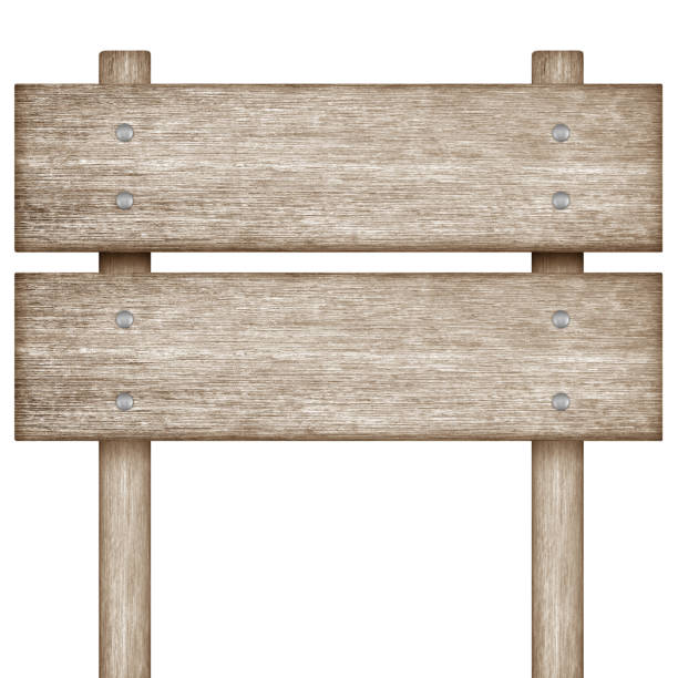 istock Wooden sign isolated on white. 1163086698