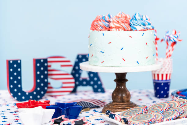 istock Cake, cookies, and fruit and vegetable snack tray 1163088791