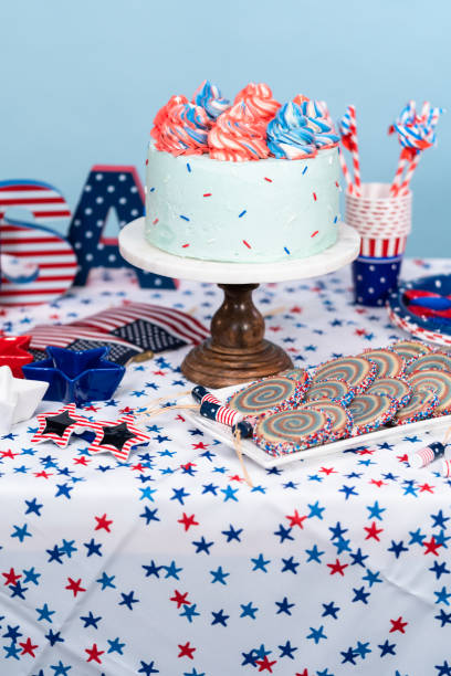 istock Cake, cookies, and fruit and vegetable snack tray 1163088793