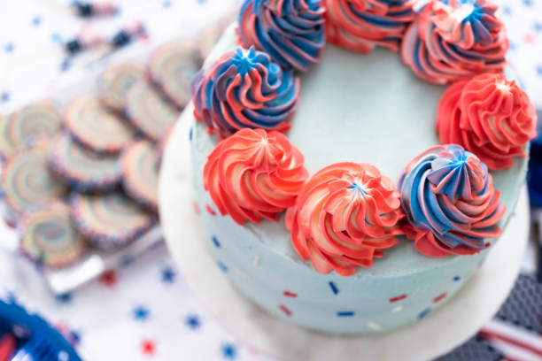 istock Cake, cookies, and fruit and vegetable snack tray 1163088829
