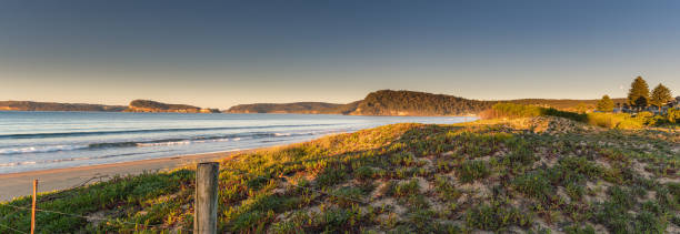 istock Early Morning Beach Panorama with Dunes 1163088936