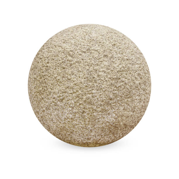 istock Big Round Rock isolated on white 1163091152