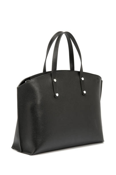 istock Black Leather Women Bag On White Background 1163091423