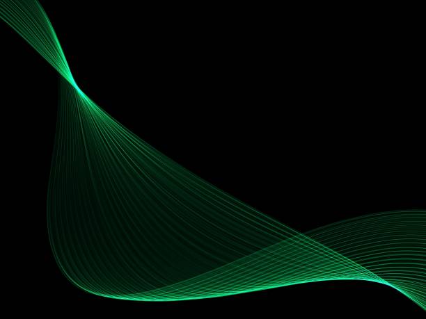 istock Elegant Abstract Dark Green Wave Background 1163092924