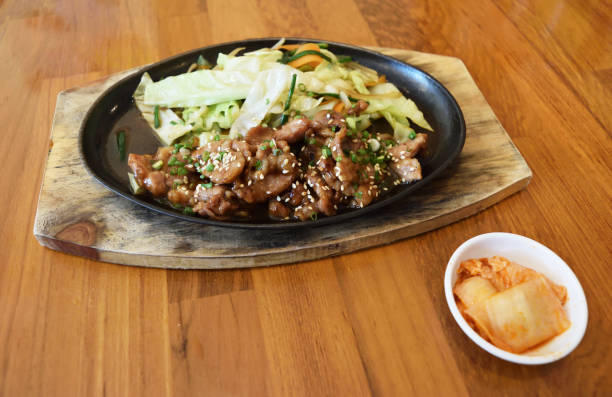 istock Grilled pork neck with barbecue sauce 1163093504
