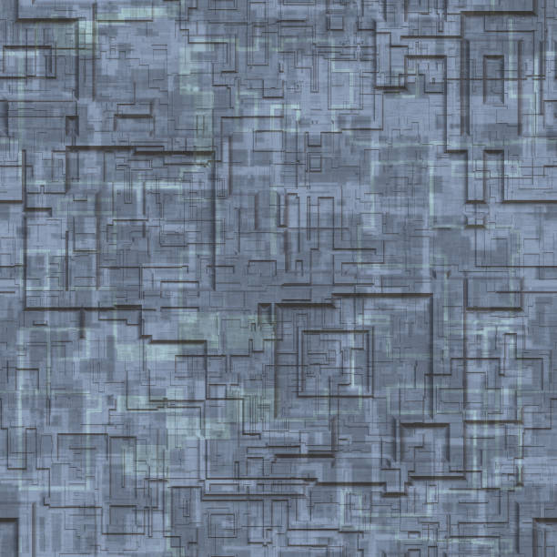 istock Spaceship hull texture or pattern. Seamless SciFi Panels. Futuristic illustration 1163094179