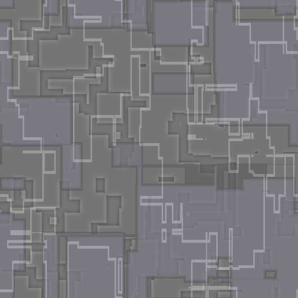 istock Spaceship hull texture or pattern. Seamless SciFi Panels. Futuristic illustration 1163094189