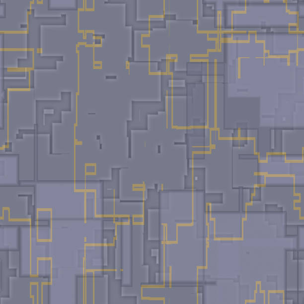 istock Spaceship hull texture or pattern. Seamless SciFi Panels. Futuristic illustration 1163094197