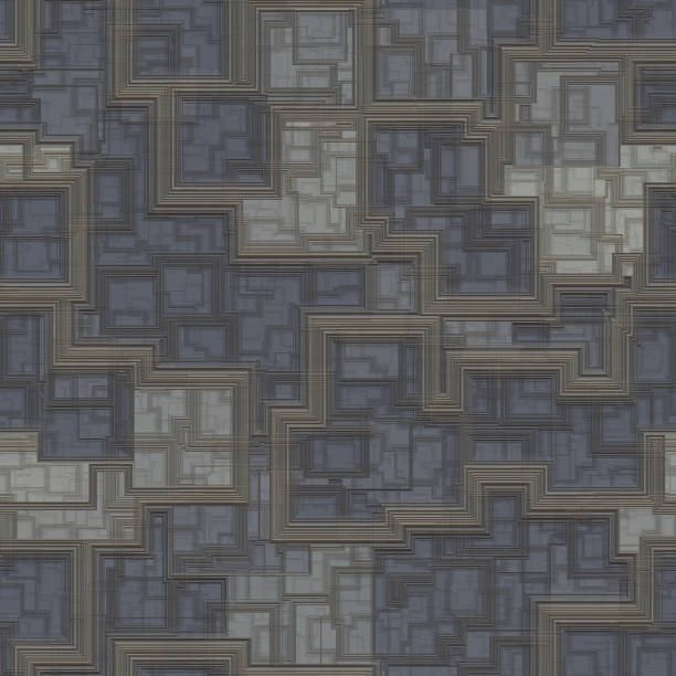 istock Spaceship hull texture or pattern. Seamless SciFi Panels. Futuristic illustration 1163094198