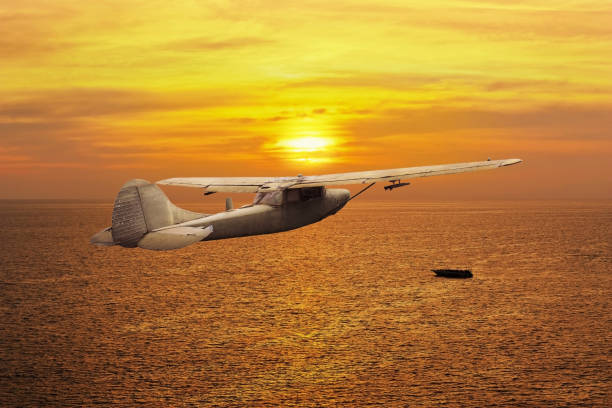istock Vintage aircraft on twilight time 1163096992