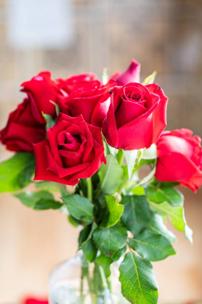 istock red rose bouquet in the vase 1163103325