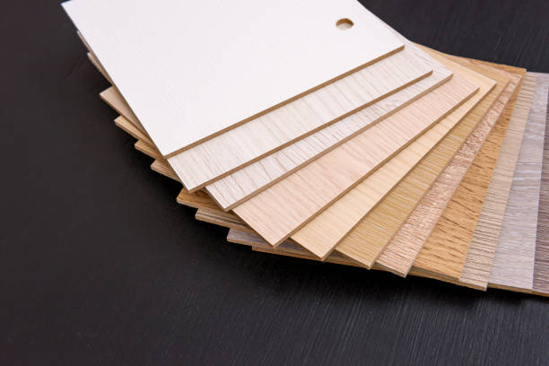 istock Wooden sampler in rows close up as background 1163105275