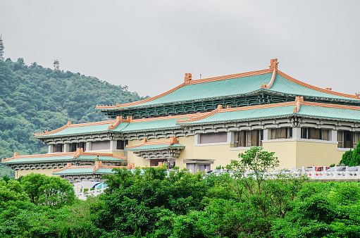 Taipei,Taiwan - May 15, 2019-Beautiful architecture building exterior of landmark of taipei gugong \