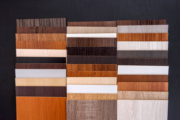 istock Different brown textured wooden samplers close up 1163106849