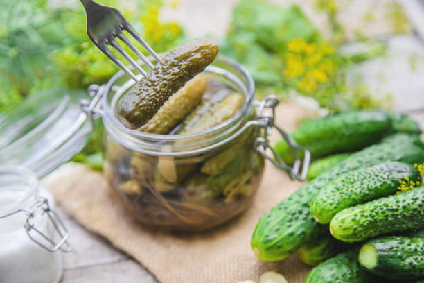 istock preservation of fresh house cucumbers. Selective focus. 1163106990