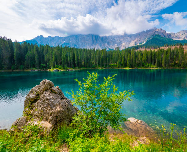 istock Beautiful Carezza lake in the Dolomites Italy 1163107345