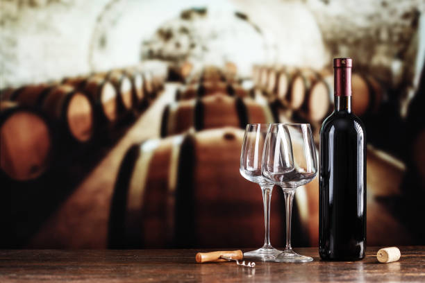 istock a glass and a bottle of wine 1163108874