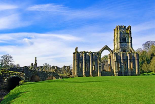 istock Fountains Abbey, in North Yorkshire, England 1163115019