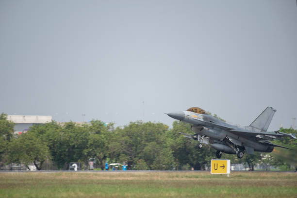 istock The fighter plane is running up. 1163115487
