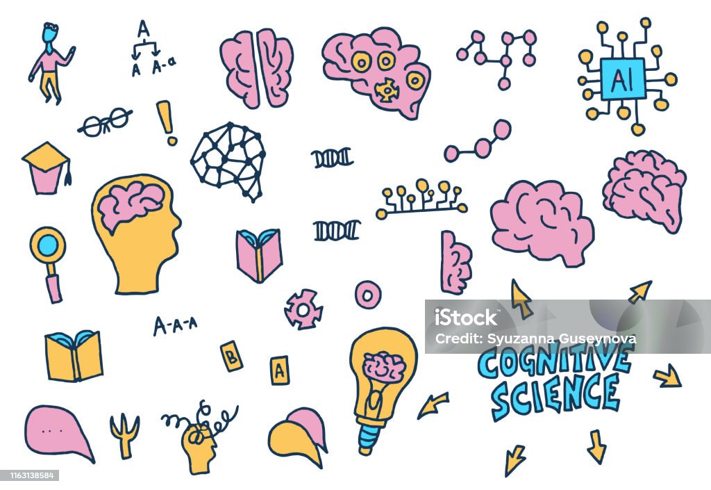 Cogntive Science Examples Cognitive Science Concept Set Of Vector Elements Stock Illustration ...