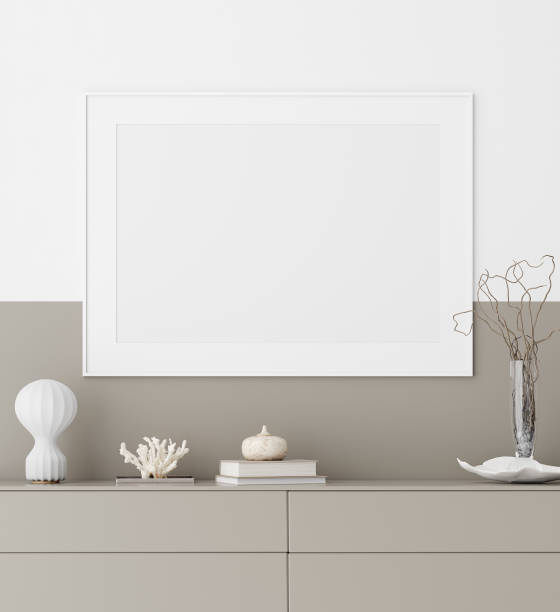 istock Mock up poster in modern interior background 1163138845