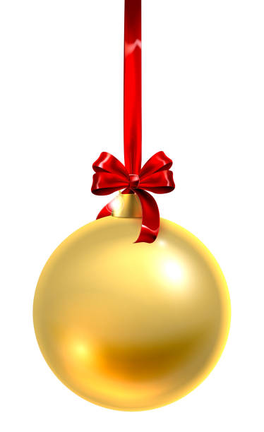 istock Bauble Christmas Ball Glass Ornament Gold 1163138974