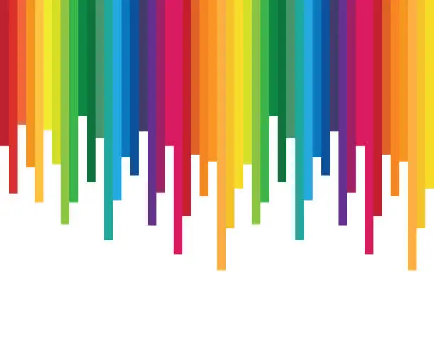 Vector illustration of Multicolored rainbow stripes with empty place for text.