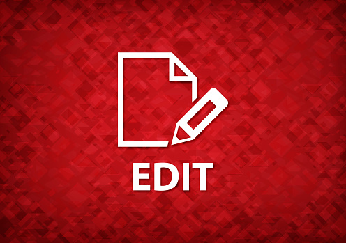 Red Edit Box Edit Red Background Stock Illustration - Download Image Now - Change ...