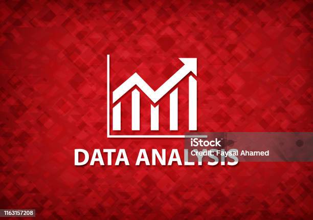 Data Analysis Red Background Stock Illustration - Download Image Now ...