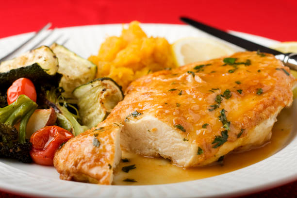 Chicken Francaise stock photo