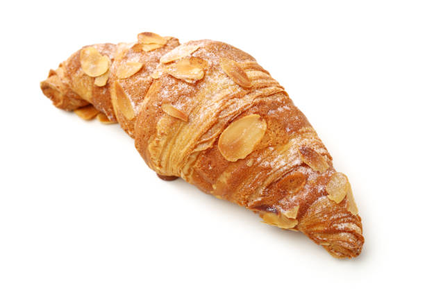 istock Fresh croissants isolated on white background 1163161561